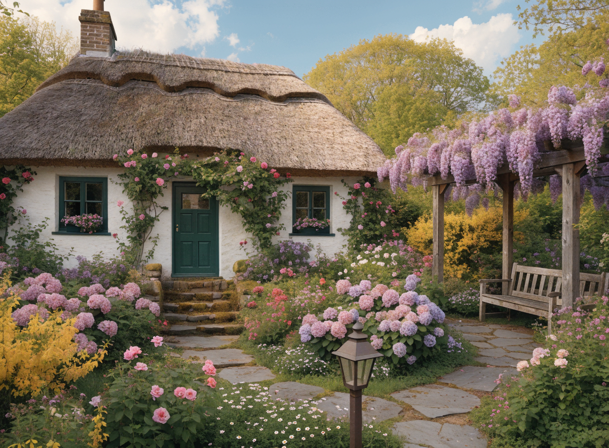 Winding path leading toward the charming caretaker home