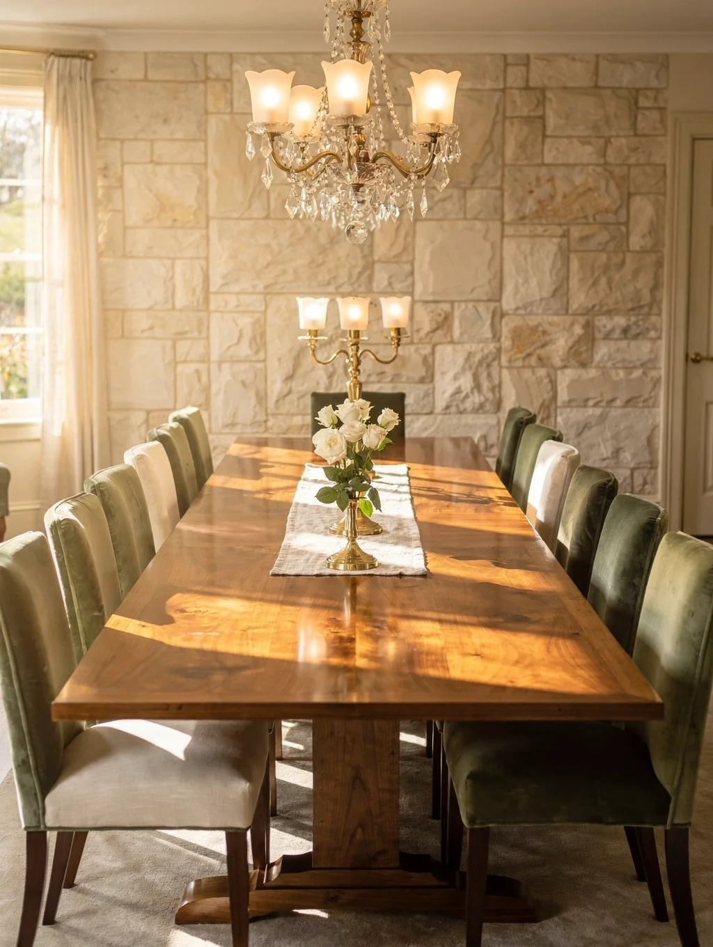 Spacious manor dining area for entertaining