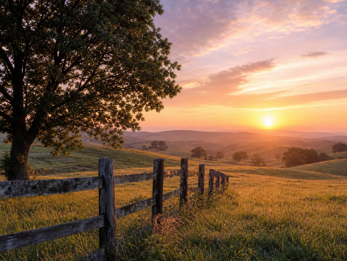 View across the sportsman paradise grounds at dawn