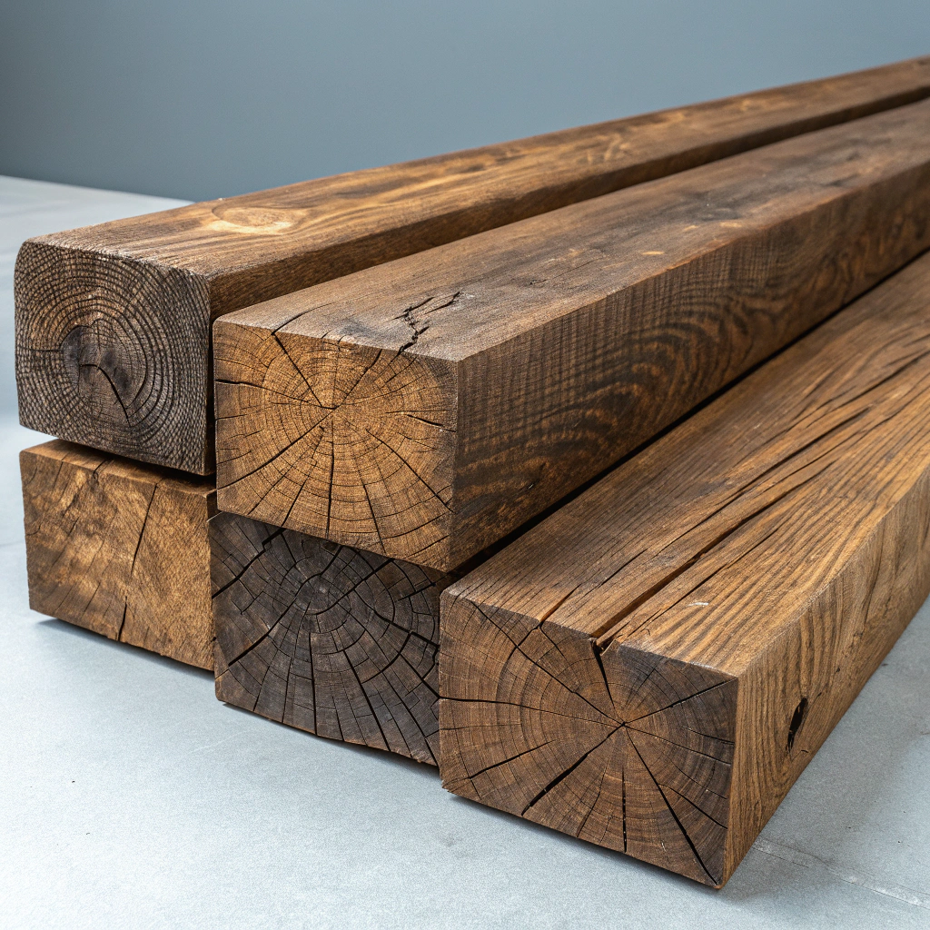 Exposed reclaimed timber ceiling beams